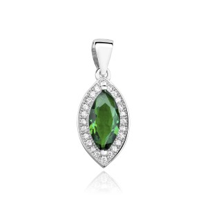 Pandantiv argint cu piatra verde DiAmanti Z0711C_Green-DIA (Argint 925‰ 1,3 g.)